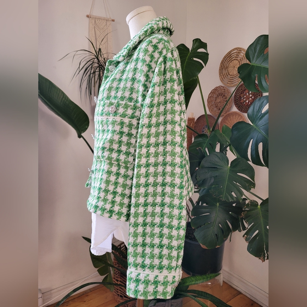 Esqualo Green Houndstooth Women's Jacket - Picture 5 of 8